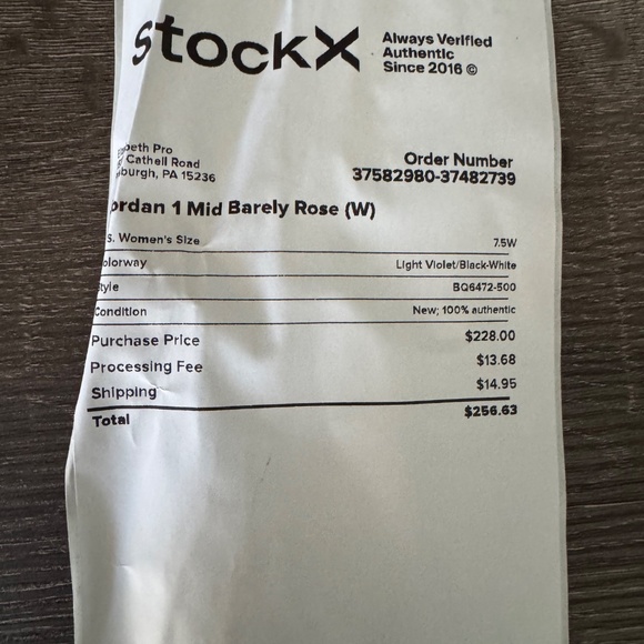 Jordan 1 Mid Barely Rose Womens 7.5 - Picture 7 of 7